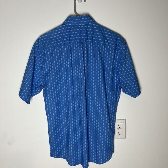 Peter Millar Skull Tiki Button Up Shirt Men Sz L Blue Skull Print Classic Fit​​ - Picture 4 of 7